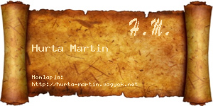Hurta Martin névjegykártya